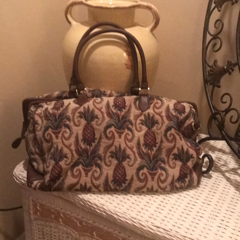 Carpet bag satchel